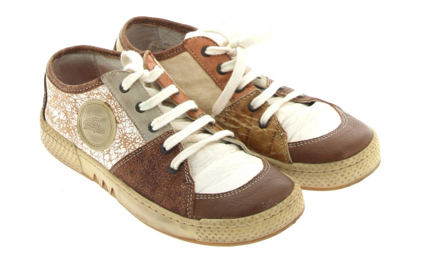 PATAUGAS - Baskets Femme en cuir et tiss