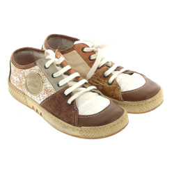 PATAUGAS - Baskets Femme en cuir et tiss