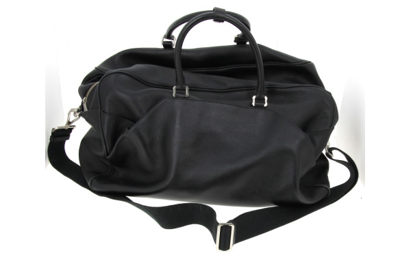 KENZO - Sac week-end en cuir noir, avec 