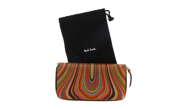 Paul SMITH - Compagnon en cuir coloré, L