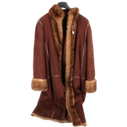 Manteau style pelisse en mouton retourné