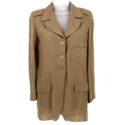 SONIA RYKIEL - Veste en lin couleur cara