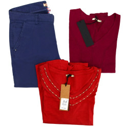 Lot de 3 articles DDP Femme - 1 pull en 