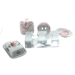 PORCELAINE de PARIS - Beurrier couvert d