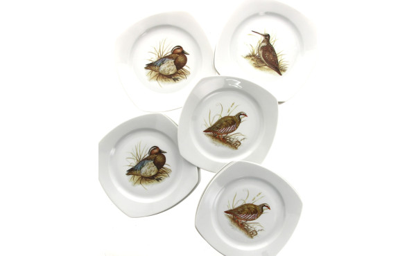 Porcelaine de Brémaille - 9 assiettes en