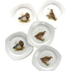 Porcelaine de Brémaille - 9 assiettes en