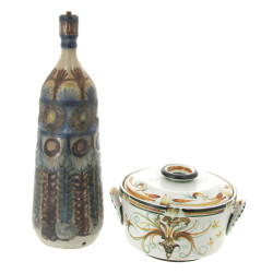 COURJAULT - Pied de lampe en grès, H 43,