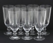 9 grands verres en verre sur piédouche, 