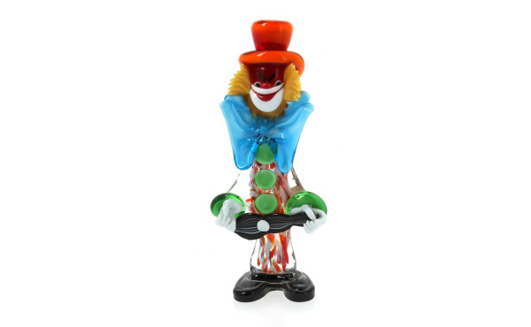 MURANO - "Clown", sujet en verre filé de