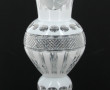 Grand vase en verre transparent et blanc