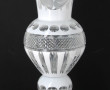 Grand vase en verre transparent et blanc