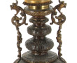 Belle lampe XIXe en bronze à deux patine