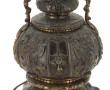 Belle lampe XIXe en bronze à deux patine