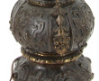 Belle lampe XIXe en bronze à deux patine