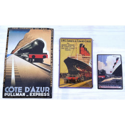 Lot de 6 plaques en tôle modernes (année