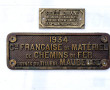 CHEMIN DE FER - 2 plaques de locomotive 