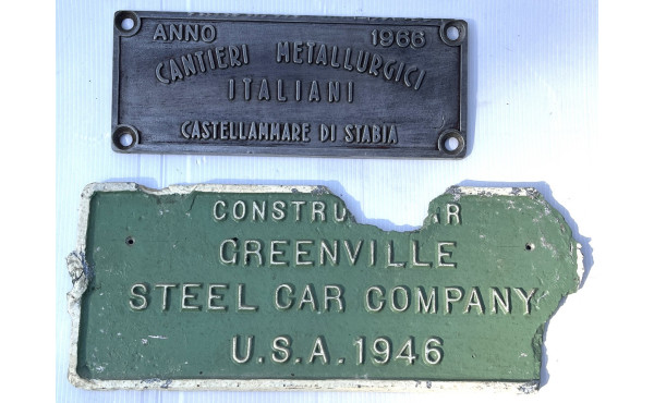 CHEMIN DE FER (USA et Italie) - 2 plaqu