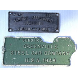 CHEMIN DE FER (USA et Italie) - 2 plaqu