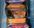 Collection de boites de conserves vides 