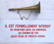 SNCF - Trompette de chef de gare marquée