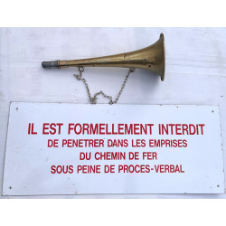 SNCF - Trompette de chef de gare marquée