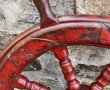 Barre à roue à 8 manetons, peinture roug