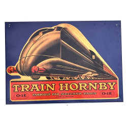 Plaque en tôle avec reproduction d'une p