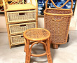 Lot de 3 petits meubles en rotin : petit