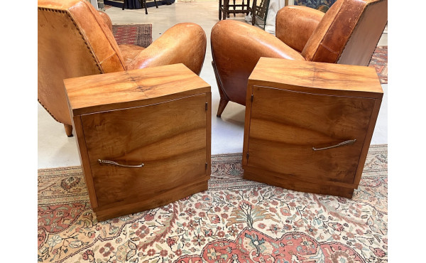Paire de tables de chevet années 50 en p