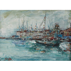 Harry DEBITH-DANSKY (Xxème) "Petit port 