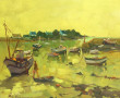 J. BACONNAIS (Xxe) "Bateaux à sec", huil