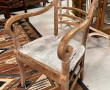 Fauteuil fin XIXème en bois fruitier, fo