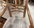 Fauteuil fin XIXème en bois fruitier, fo