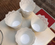 4 cache-pots en métal modernes, col ajou