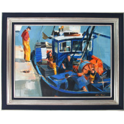 Fanch MOAL (1948) "Arrivée du chalutier"