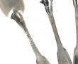 5 cuillères mêlées en argent, modèle à f