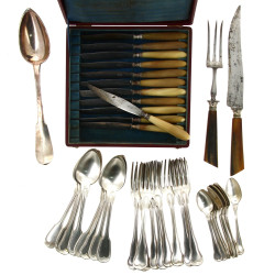 Lot de métal argenté comprenant 11 fourc