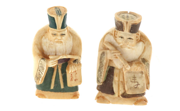 2 netsuké anciens polychromes figurant 2
