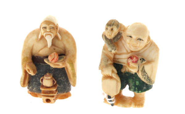 2 netsuké anciens polychromes figurant 2