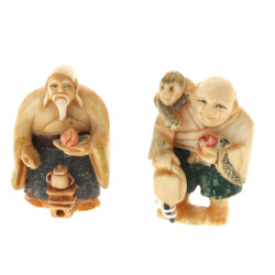 2 netsuké anciens polychromes figurant 2