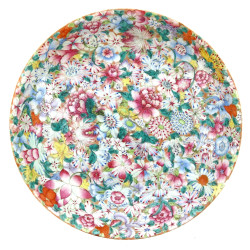 CHINE - Plat creux en porcelaine à décor