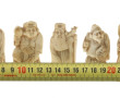 CHINE - 7 statuettes de sages en ivoire 