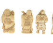 CHINE - 7 statuettes de sages en ivoire 