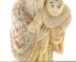 Statuette ou okimono en ivoire d'hippopo