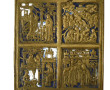 icône de voyage orthodoxe en bronze en p