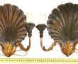 Paire d'appliques à 2 bras de lumière à 
