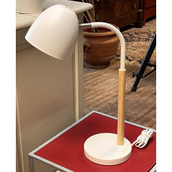 Lampe moderne à poser en métal blanc, mo