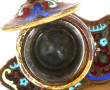 Encrier en métal émaillé, début Xxème (g