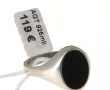 Chevalière en argent 925ème et onyx noir
