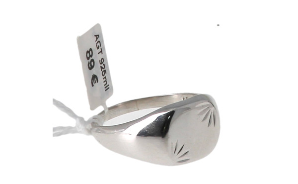 Chevalière homme en argent 925ème, non g